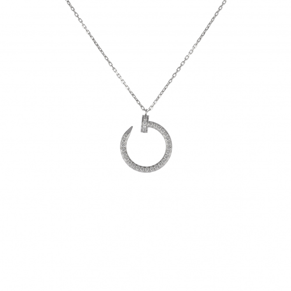 Cartier Juste un Clou Necklace 18K White Gold Diamond B3046900