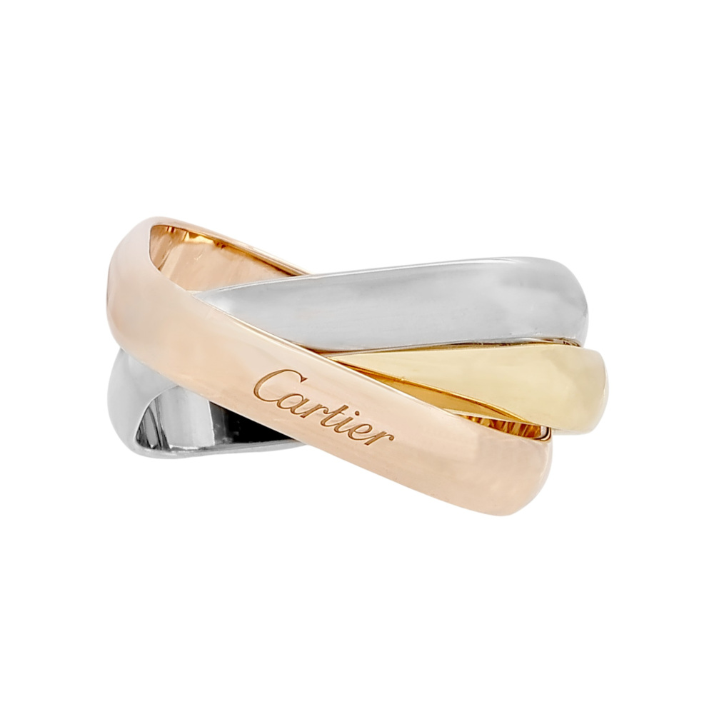 Cartier Trinity Cushion Classic Model Ring Tri-Gold B4240600