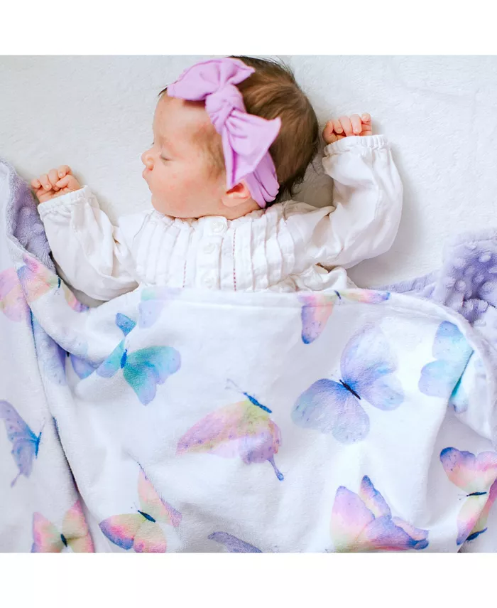 Honey Lemonade Premium Baby and Toddler Minky Blanket - Butterfly
