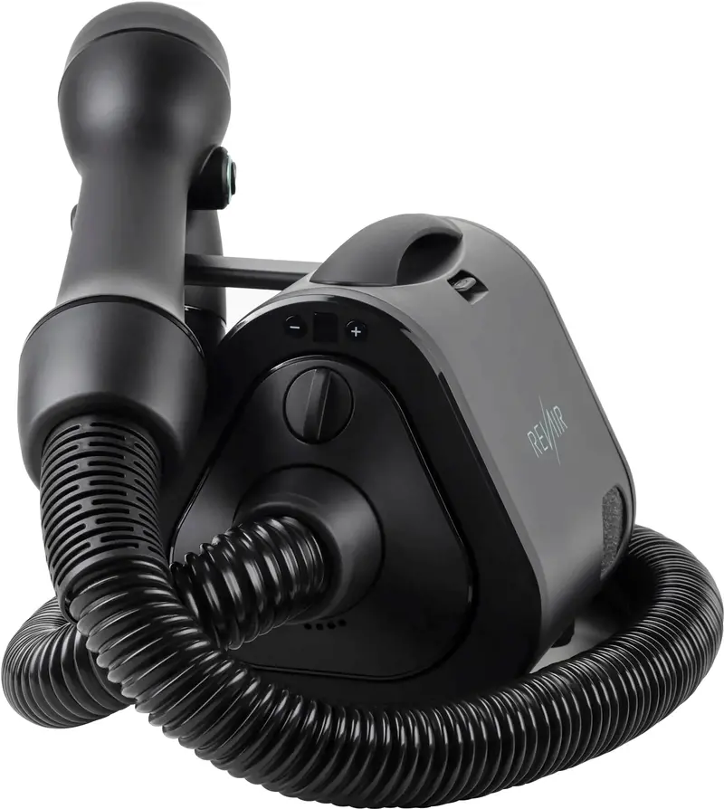 Reverse-Air Hair Dryer with Included Styling Clips – Sleek Black Design for At-Home Blowouts