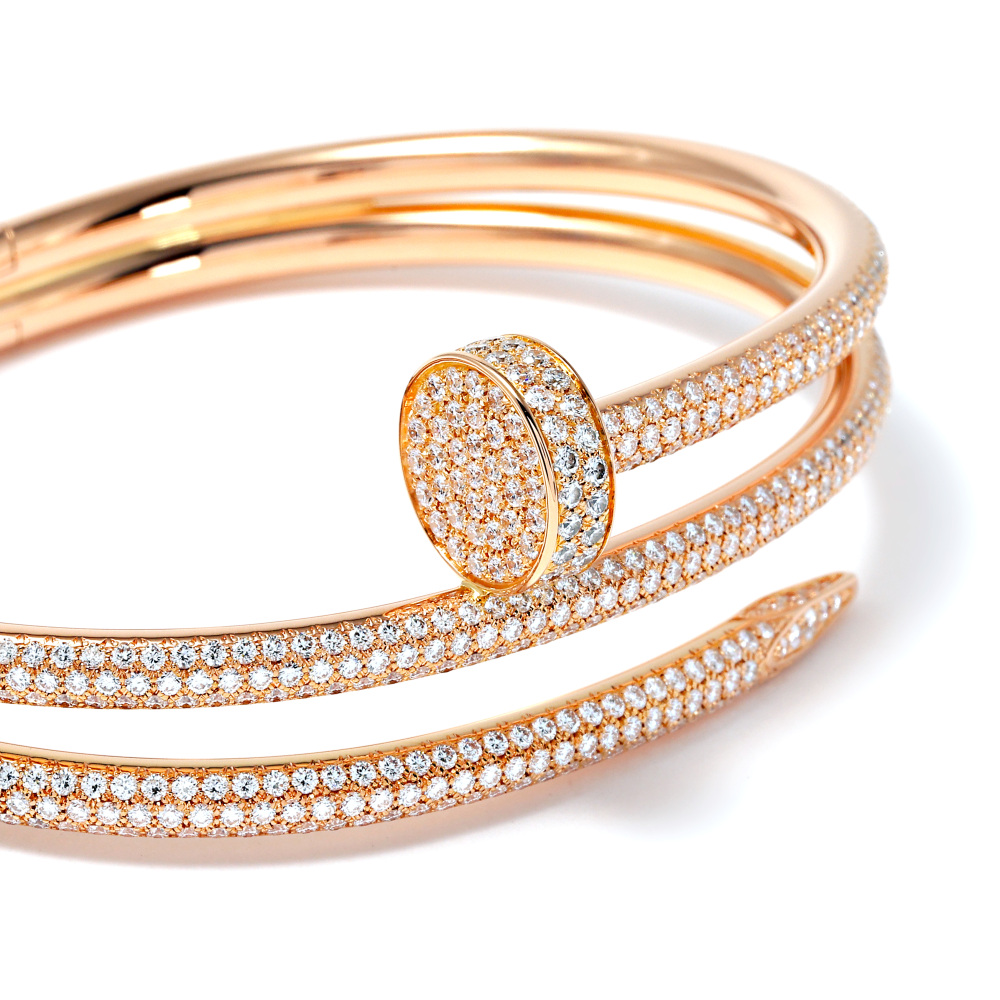 Cartier Juste un Clou Bracelet 18K Rose Gold Diamond N6708600