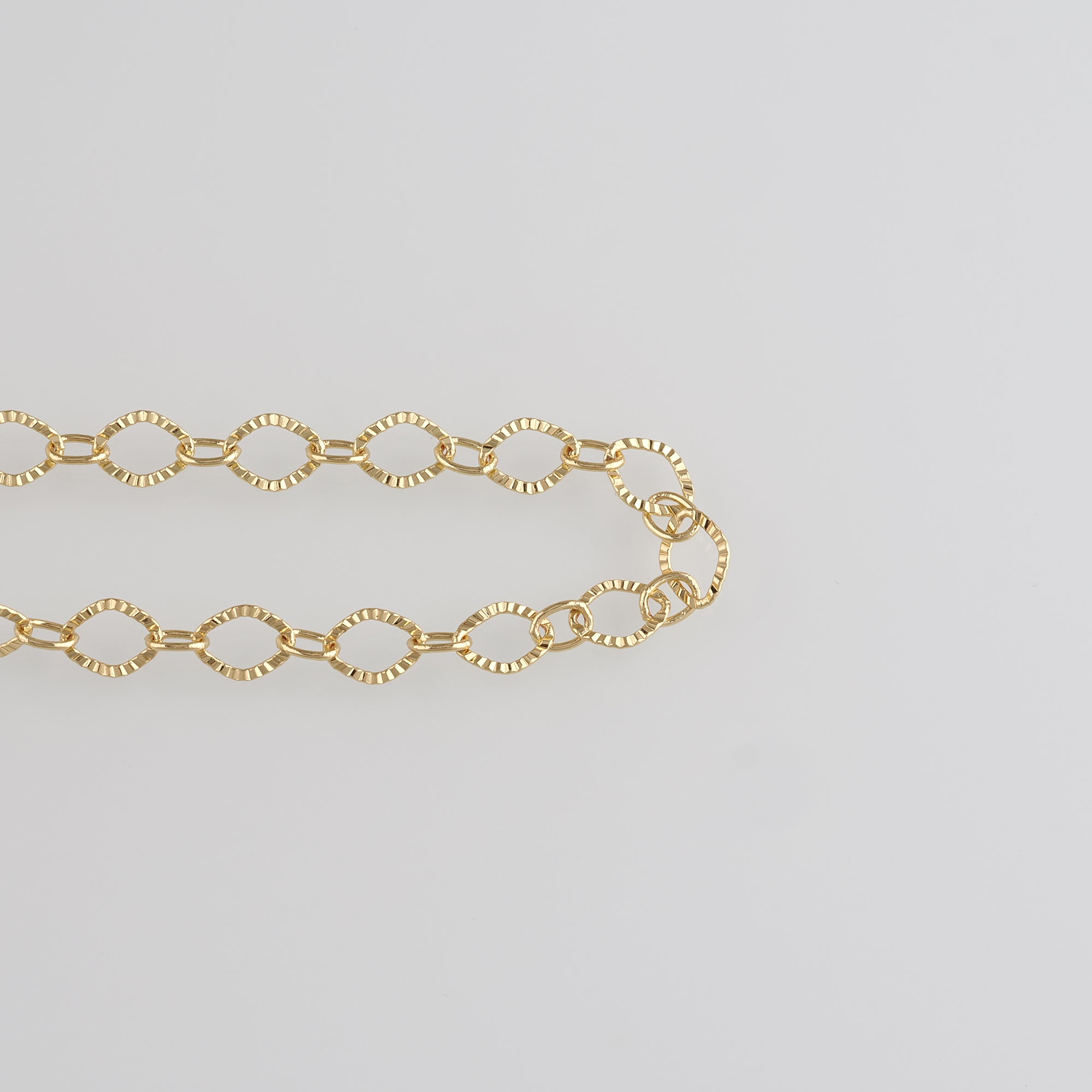 18K Gold Filled Textured Chain Necklace,Thin Link Chain Necklace,Cable Link Chain,Minimalist Necklace,Adjustable Necklace