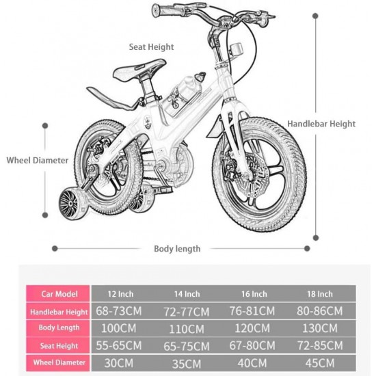Kids Bike BMX Bike for Kids Boys Girls Bicycle Sport Kids Bike with Sidestand and Accessories for Frontplate, Mudguard, Training-Wheels