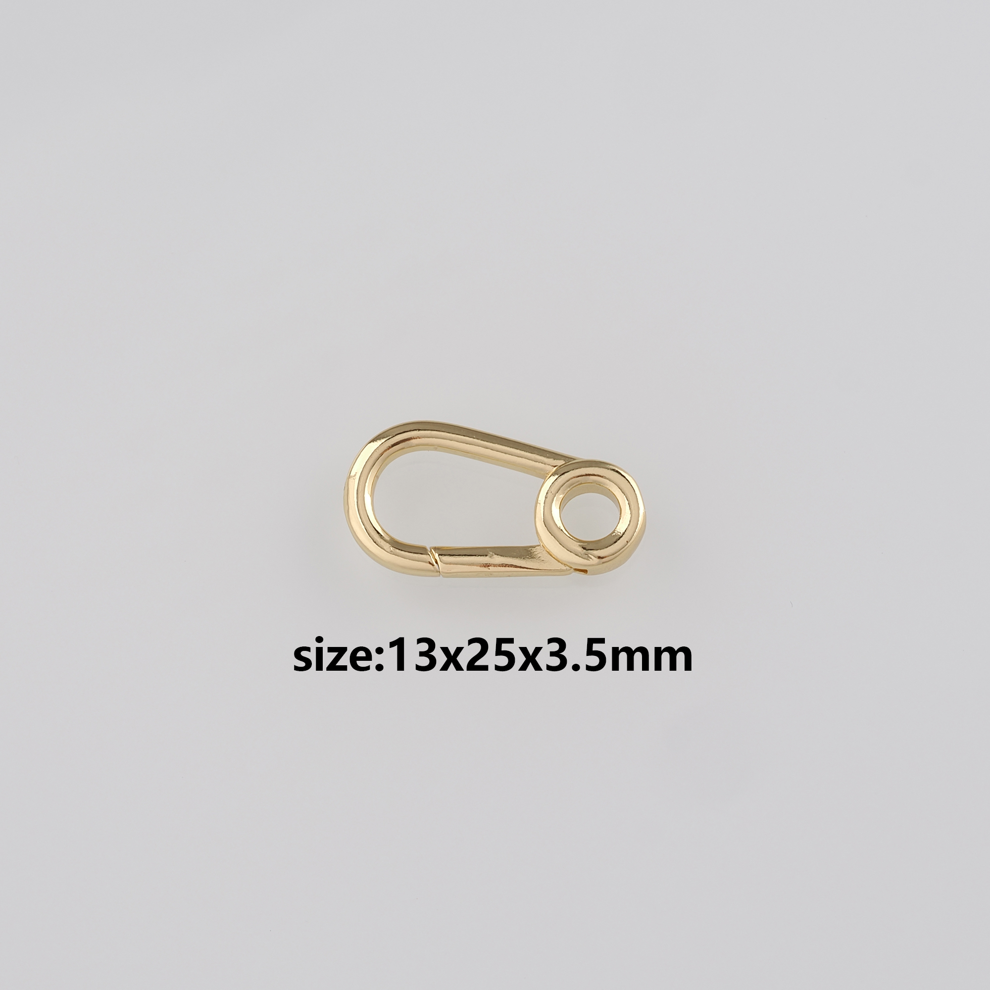 18K Gold Filled Oval Spring Clasp,Push Gate Buckle Bracelet Necklace for DIY Jewelry Finding Necklace Bracelet