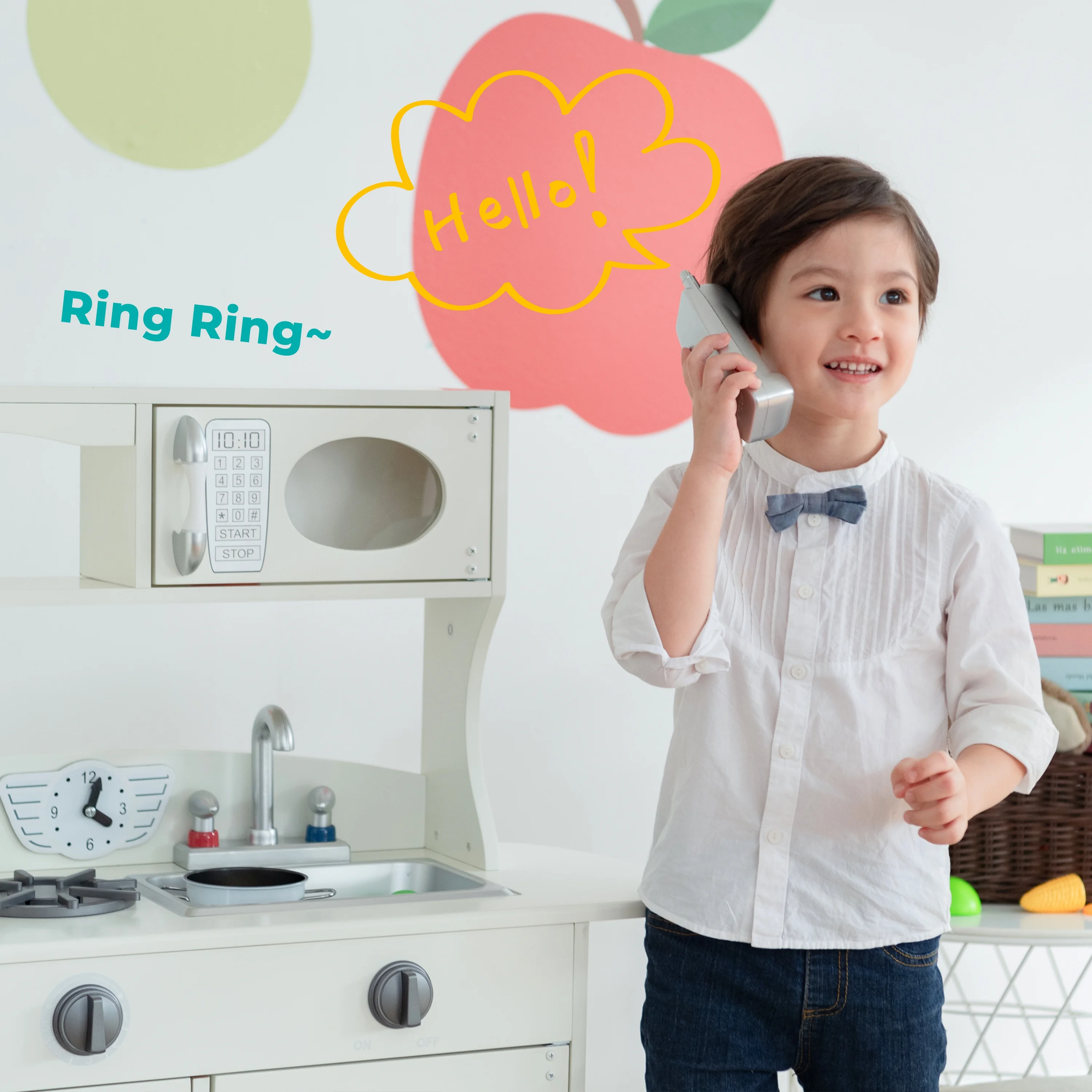 Little Chef Westchester Retro Wooden Play Kitchen, White