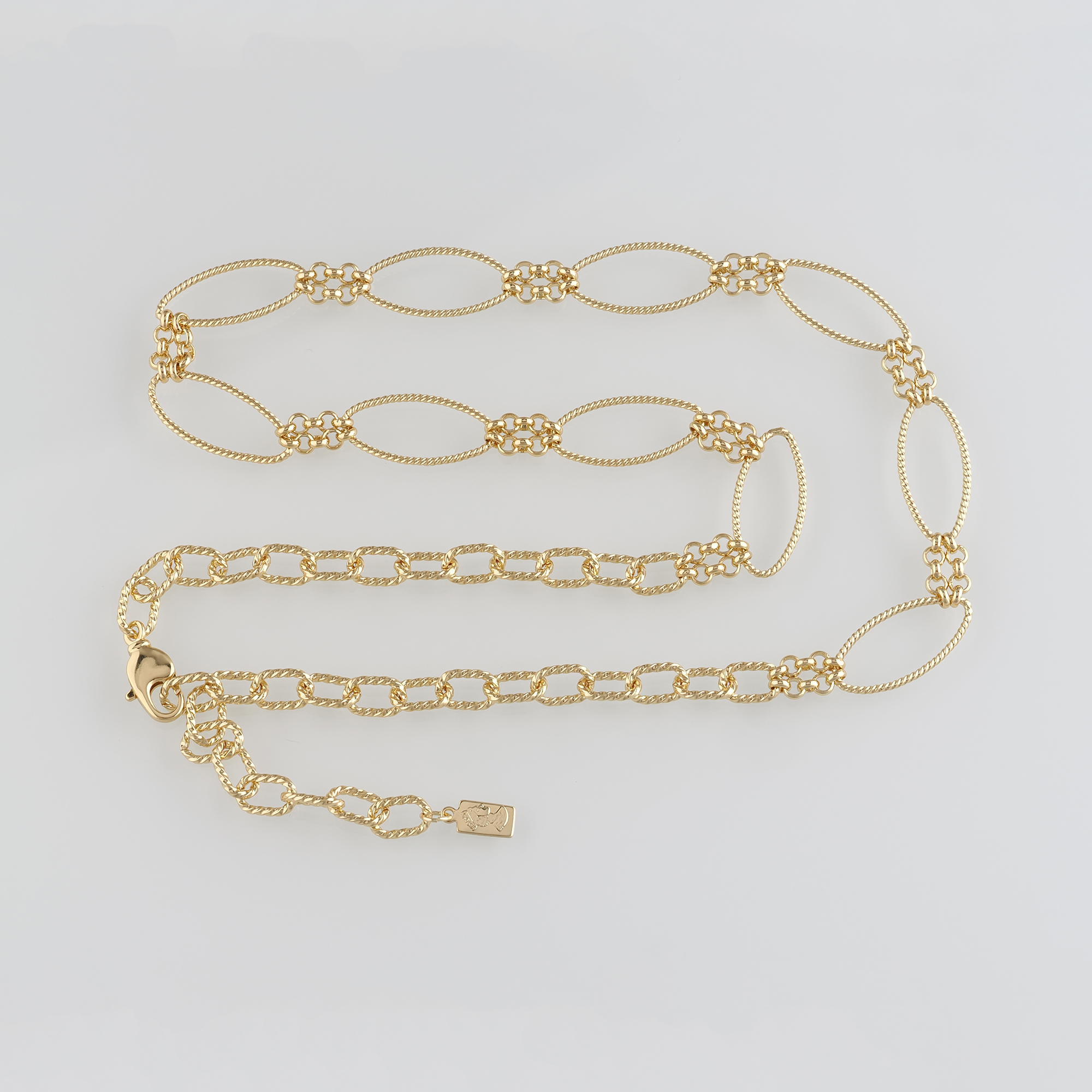 18K Gold Filled Twist Chain Necklace,Thin Link Chain Necklace,Twist Chain,Minimalist Necklace,Adjustable Necklace