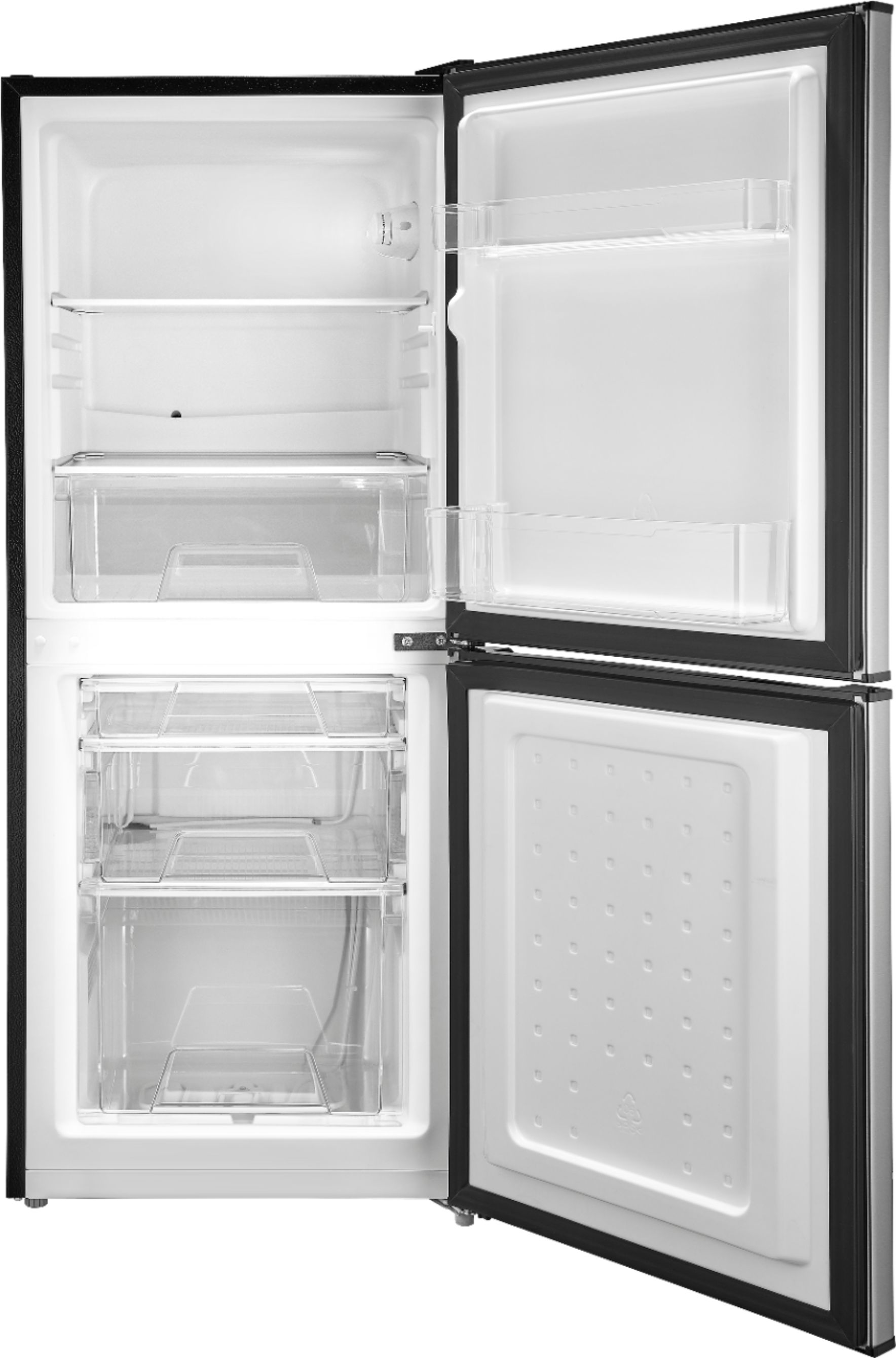Insignia™ - 4.9 Cu. Ft. Mini Fridge with Bottom Freezer and ENERGY STAR Certification - Stainless Steel