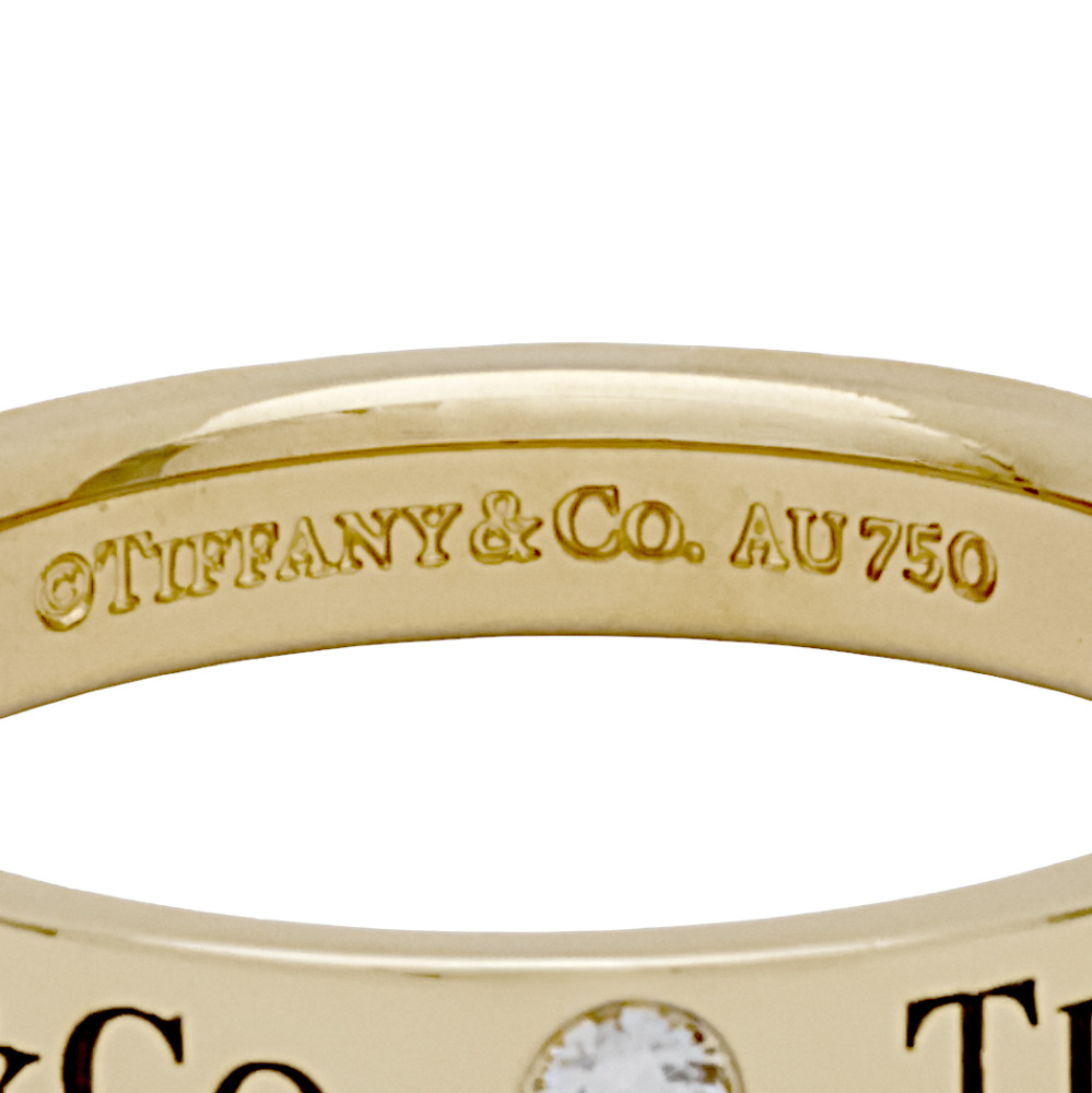 Tiffany & Co. Tiffany K18 Yellow Gold Ring Diamond