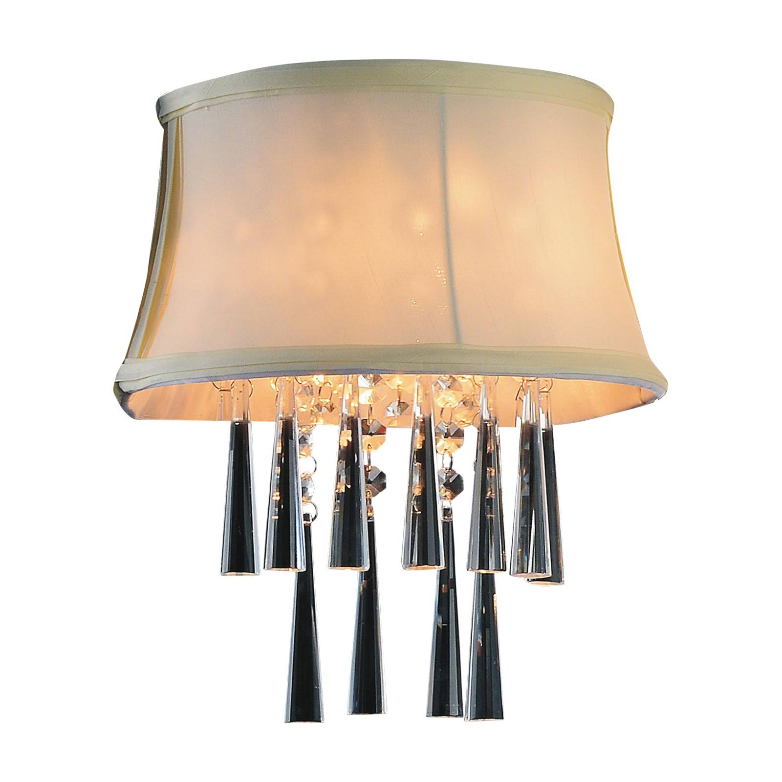 CWI Lighting 5532w9c-1 (Beige) Audrey 1 Light Bathroom Sconce with Chrome Finish
