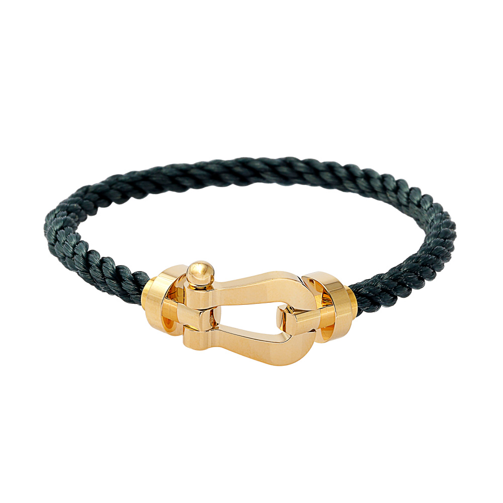 FRED Force 10 Lm Bracelet 18K Yellow Gold & Stainless Steel 0B0006-6B1069