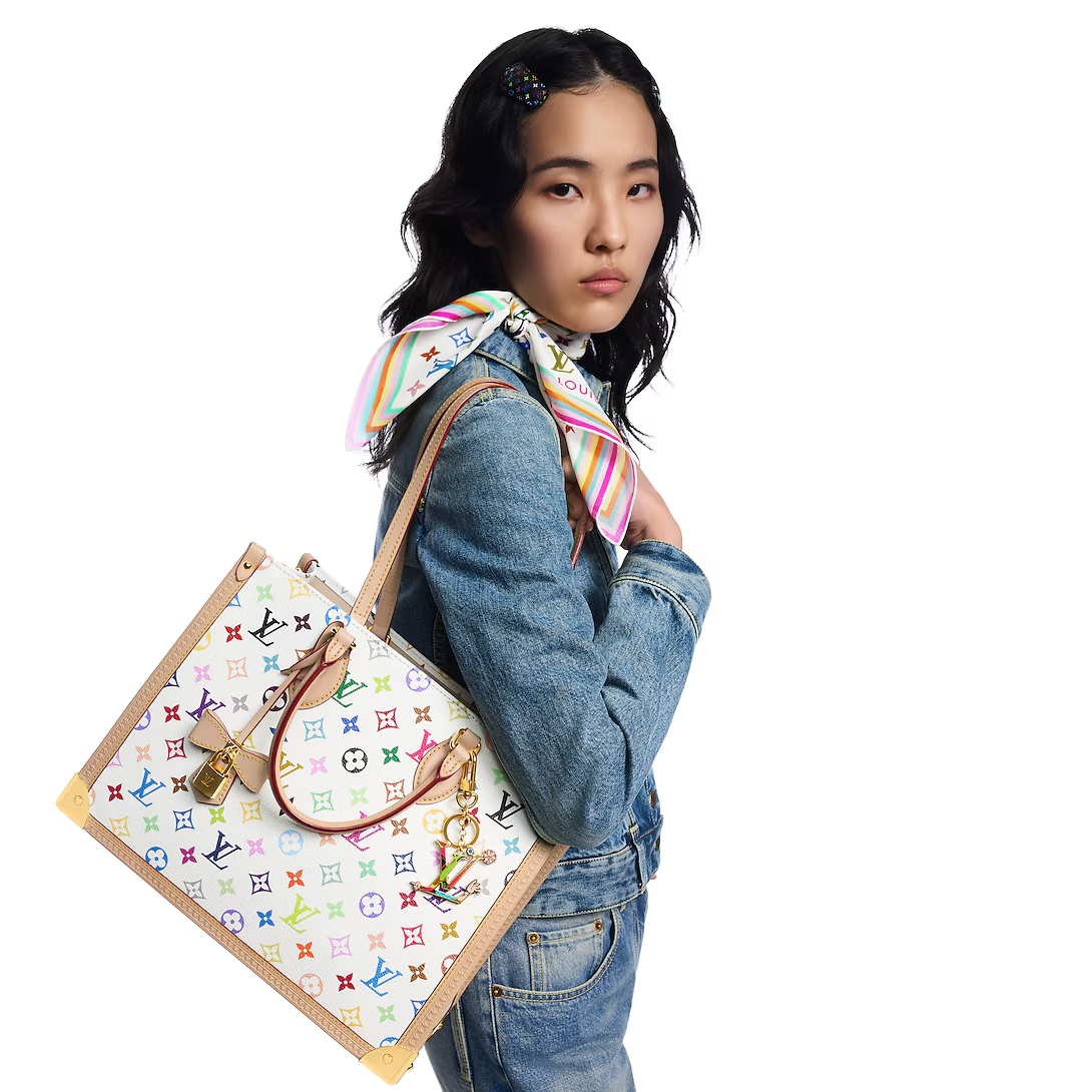 Louis Vuitton x Takashi Murakami LV x TM OnTheGo MM Multicolored Bag M13079 35cm/ 13.8in