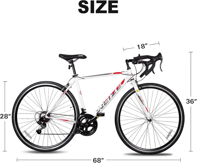 WEIZE 700C Road Bike – 14-Speed Commuter Bicycle with Drop Handlebars, Caliper Brakes & Lightweight Frame