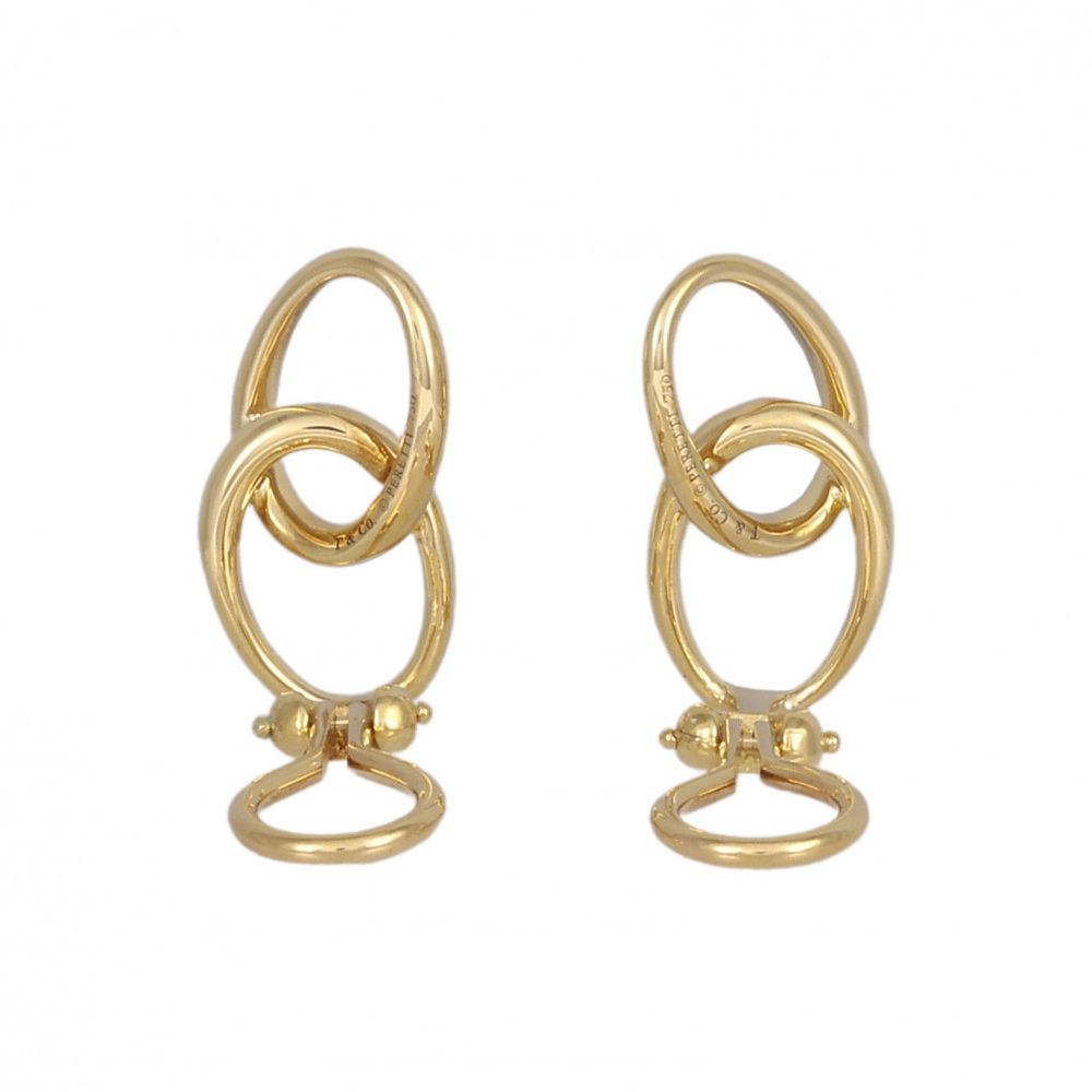 Tiffany & Co. Elsa Peretti Double Loop Earrings 18K Yellow Gold