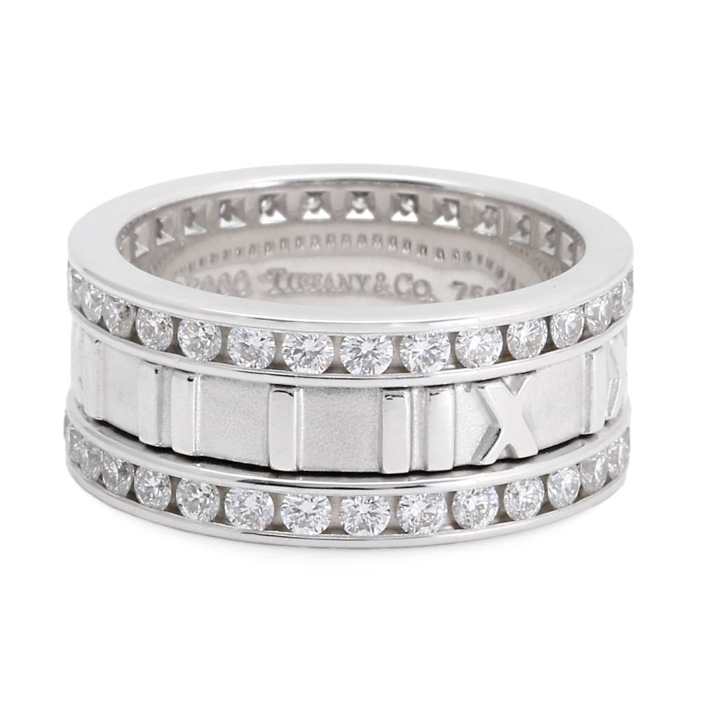 Tiffany & Co. Atlas Diamond Ring 18K White Gold