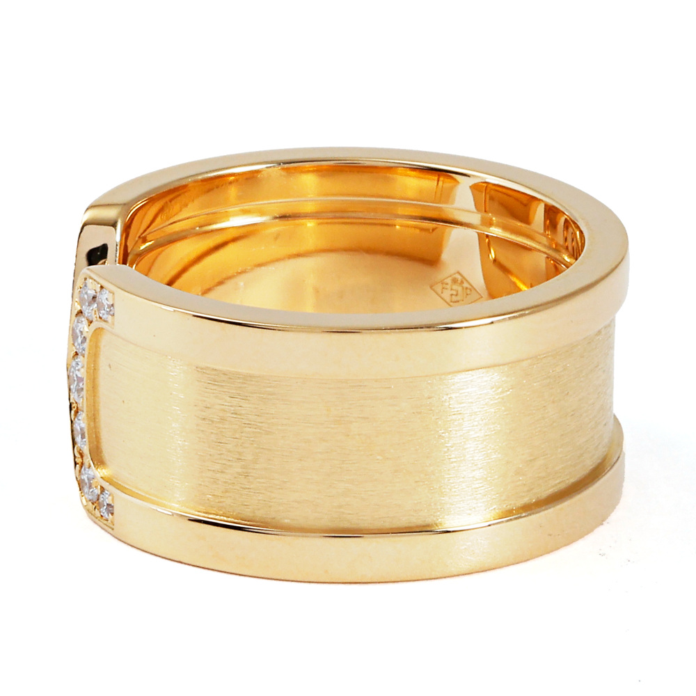 Cartier 2C C Do Ring 18K Yellow Gold Diamond B4043900