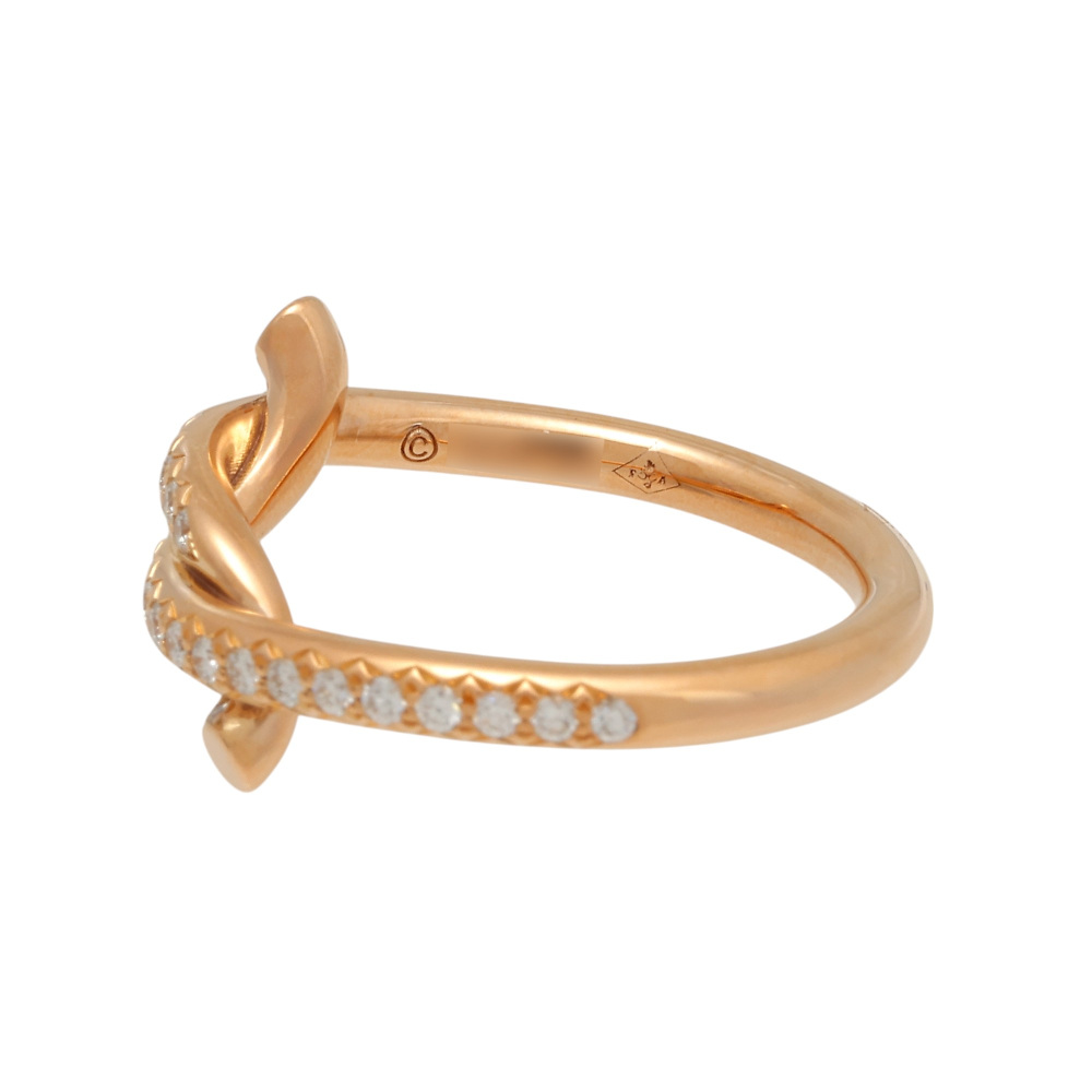 Cartier Entrerace Ring 18K Rose Gold Diamond