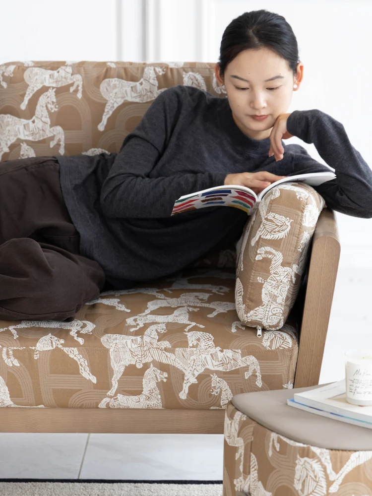 CH109 - Herm@s Deco Royal Horse Sofa Bed: Double-purpose, Wooden, Study