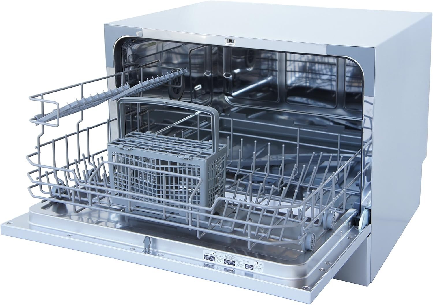 Dishwasher with Delay Start & LED – Silver