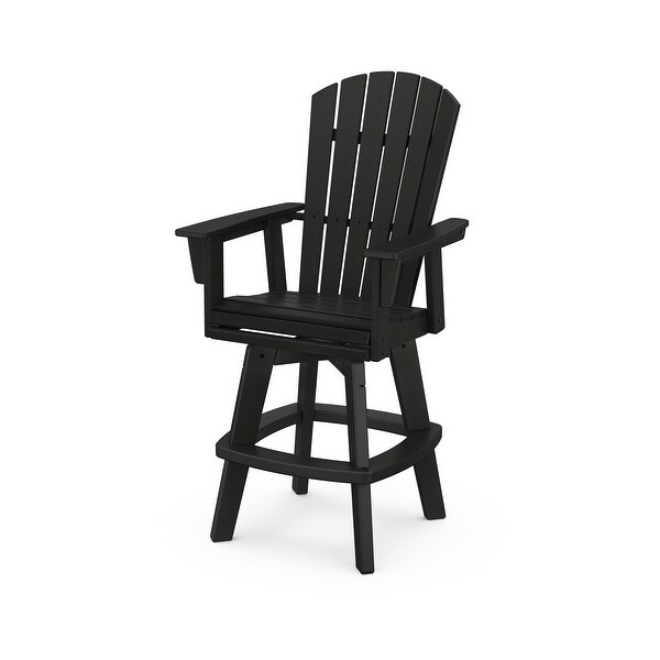 POLYWOOD Nautical Adirondack Swivel Bar Chair