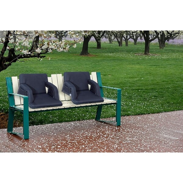 Stadium Seats,5 Reclining Positions Bleacher Chairs with Padded Armrests,Side Pockets,Waterproof Thick Cushion