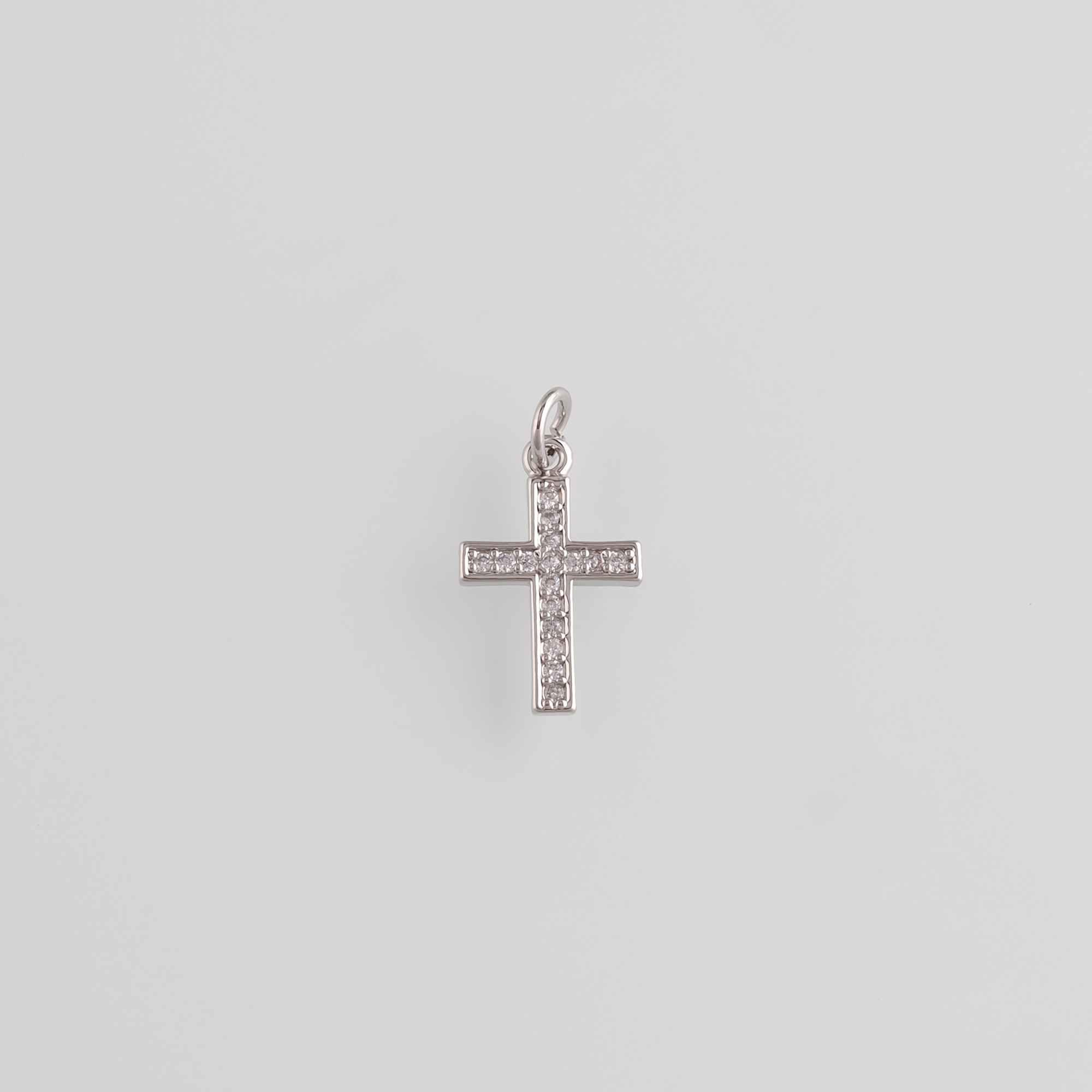 18K Gold Filled Cross Pendant,CZ Micro Pave Cross Charm Earrings Necklace for DIY Jewelry Making Supply