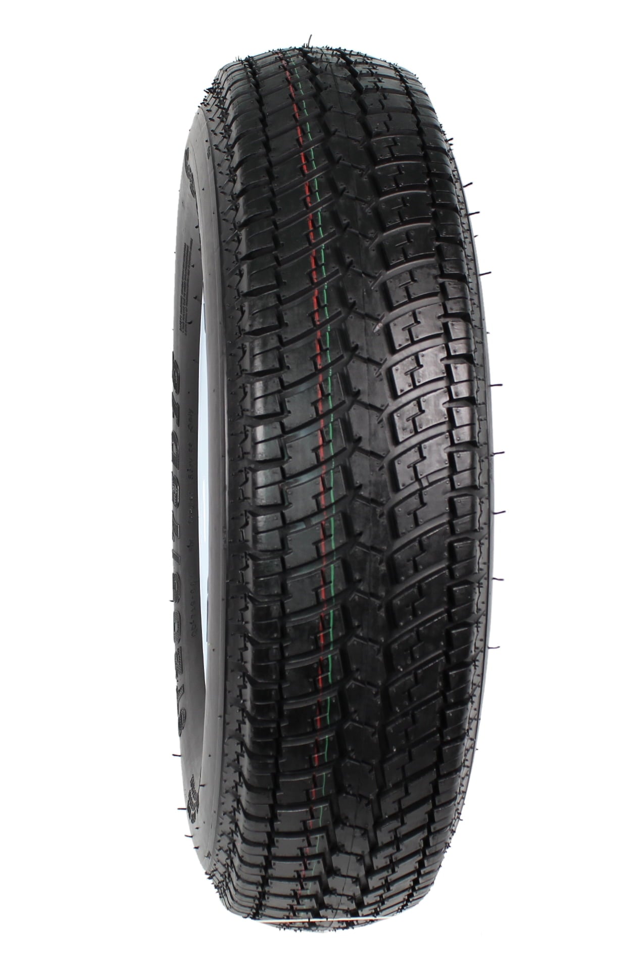 Eco Trailer Tire On Rim ST205/75D15 15 in. Load C 5 Lug White Spoke Wheel