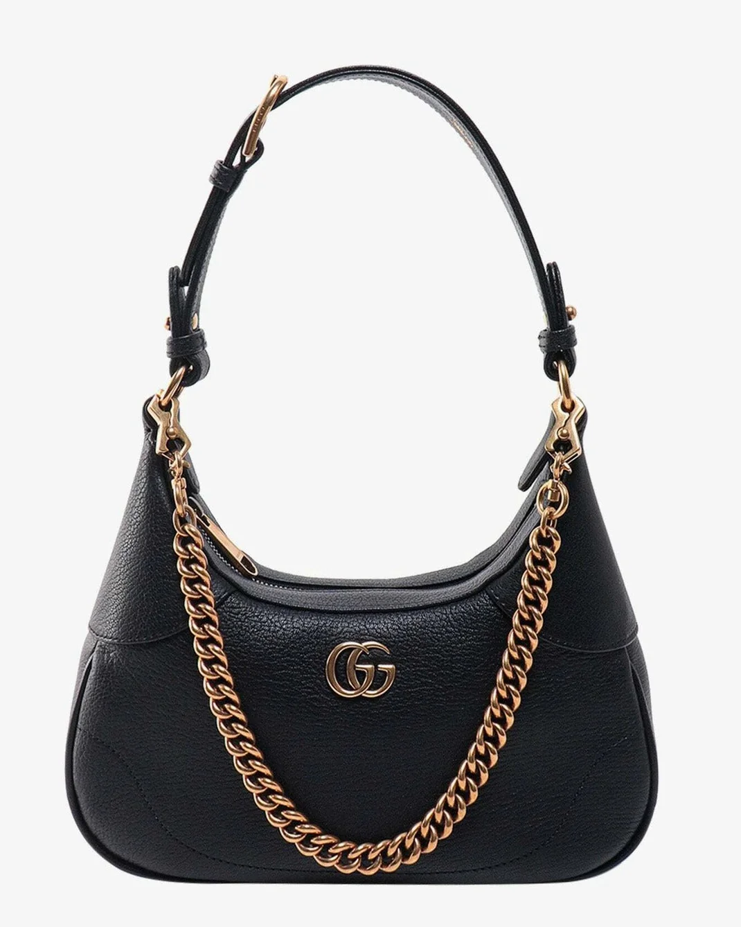 Gucci Aphrodite Small Leather Shoulder Bag – Black