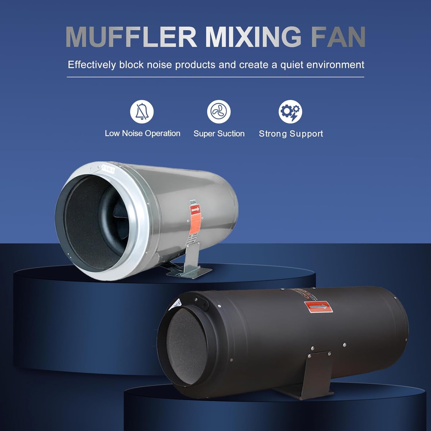 12 Inch Inline Duct Fan,1880 CFM Inline Fan Duct Fan Constant Speed, ETL Listed, Ventilation Exhaust Fan for Heating Cooling Booster, Grow Tents, Hydroponics