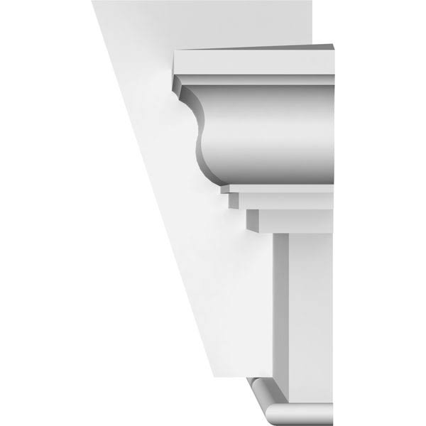 Ekena Millwork CRH12X70KF 70x22 Bottom Width x 78 1/2x22 Top Width x 12x22H x 1 1/4x22P Craftsman Crosshead w/ Flat Keystone