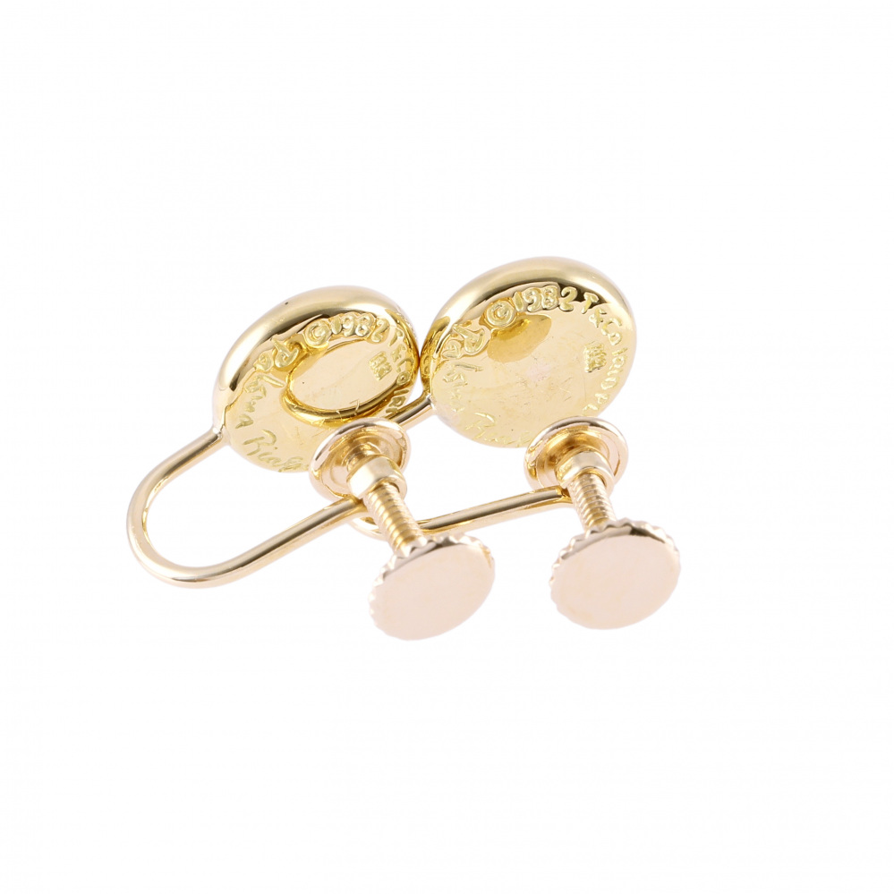 Tiffany & Co. Paloma Picasso Pave Earrings 18K Yellow Gold Diamond