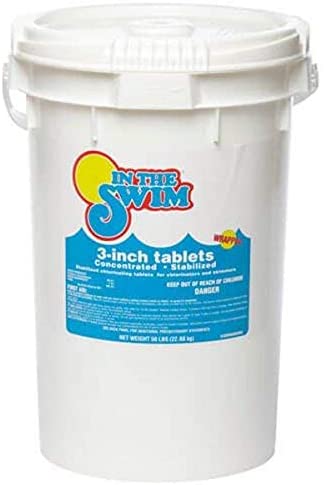 In The Swim 3 Inch Stabilized Chlorine Tablets for Sanitizing Swimming Pools - 50 Pounds