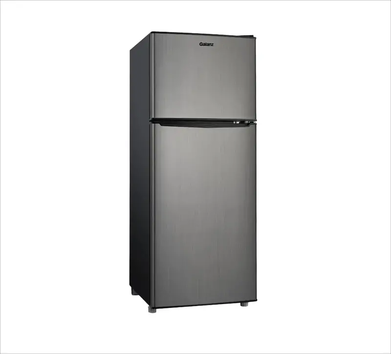 Stainless Steel Two-Door Mini Refrigerator – 4.6 Cu. Ft. Capacity with Freezer Compartment