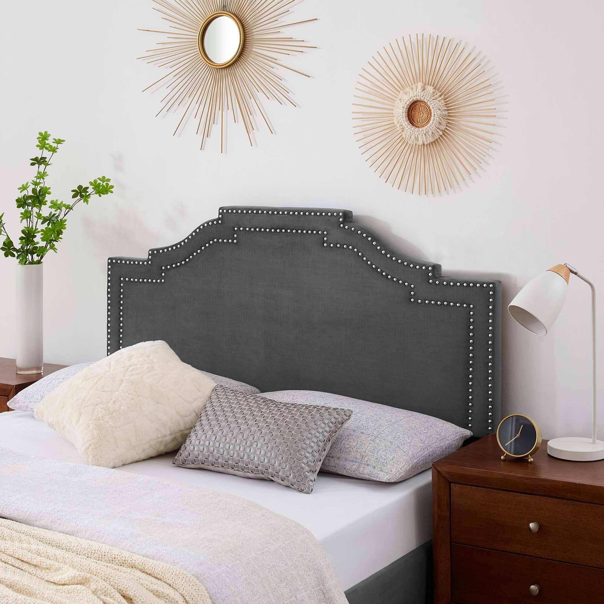 Modway Lucia Twin Performance Velvet Headboard - Teal
