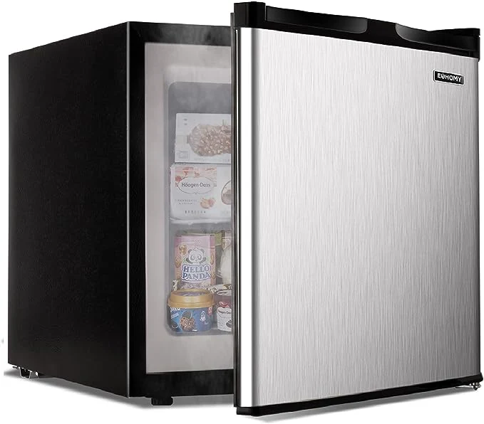 1.7 Cu.Ft Mini Fridge with Compact Freezer Temperature Control