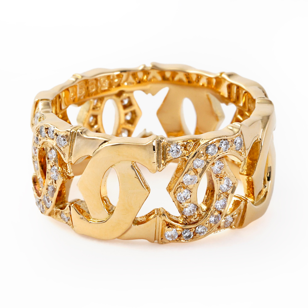 Cartier Entrerace Ring 18K Yellow Gold Diamond