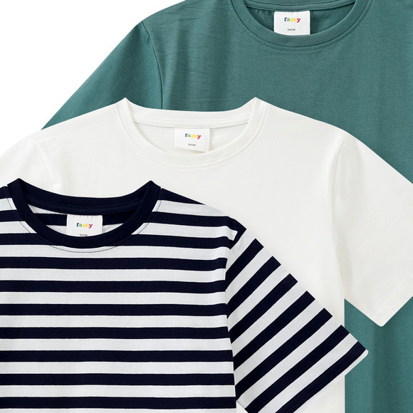 Famy 3 Jungen T-Shirts im Basic-Look