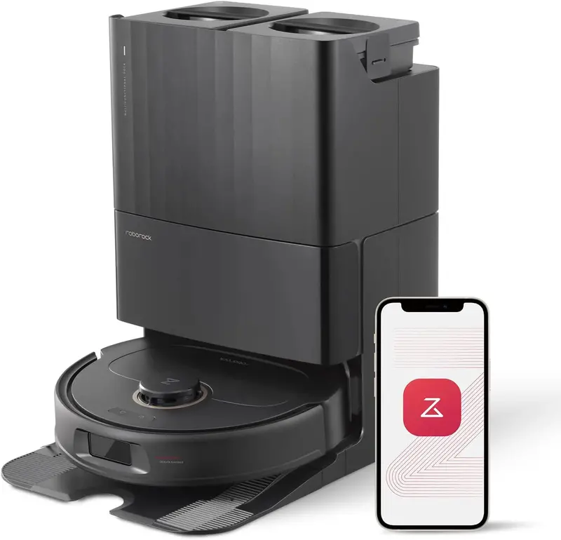 Smart Robot Vacuum and Mop Combo – FlexiArm Edge Cleaning, Hot Water Mop Wash, Auto Drying & Intelligent Dirt Detection