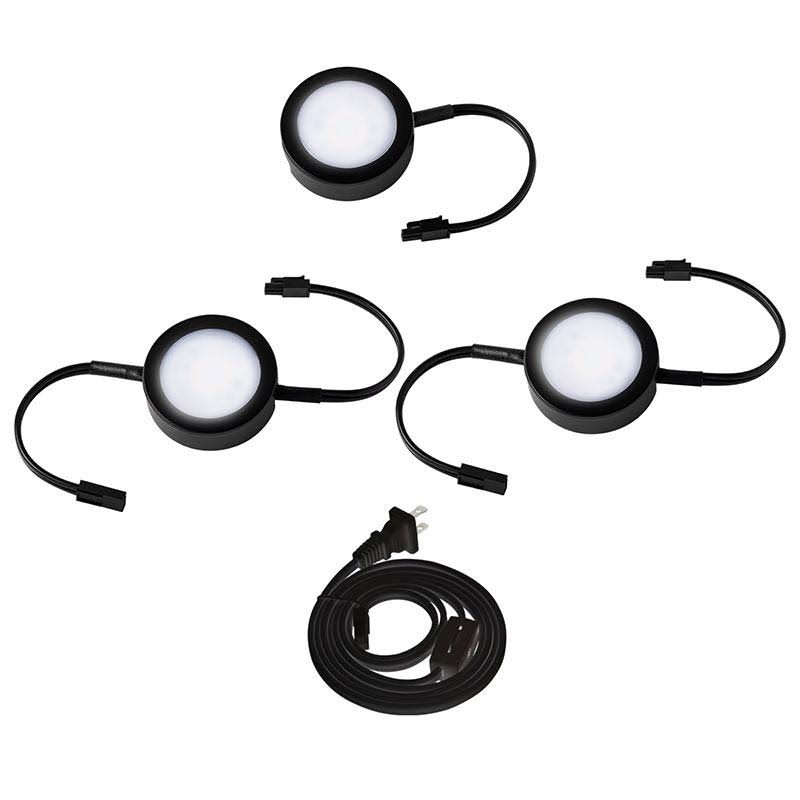 WAC Lighting HR-AC73-CS-BK Tyler 120 LED 10 inch Black Puck Light