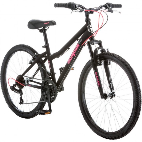 Excursion Mountain Bike, Girls’, 24″, Black