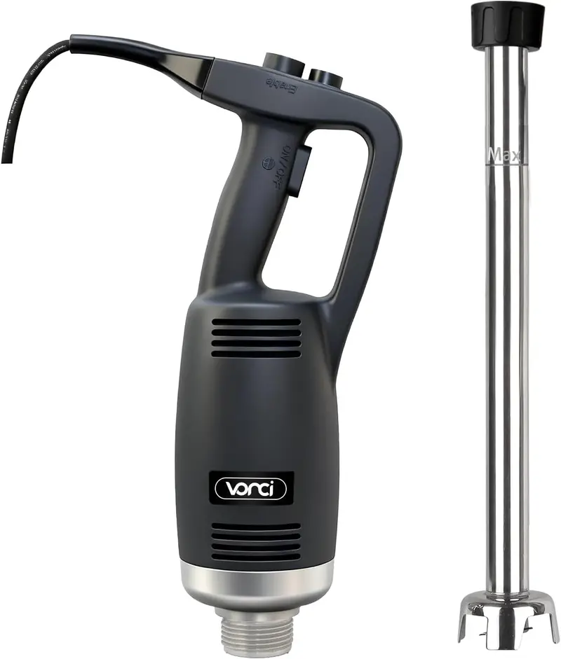VONCI 500W Commercial Immersion Blender – 16-Inch Detachable 304 Stainless Steel Shaft, 6000–20000 RPM Variable Speed Control