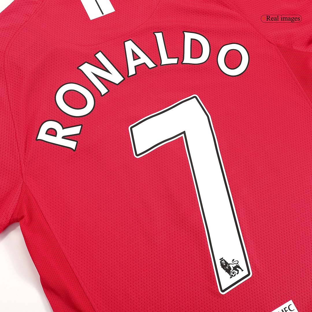 Retro Soccer Jersey RONALDO #7 Manchester United Home Long Sleeve 2007/08