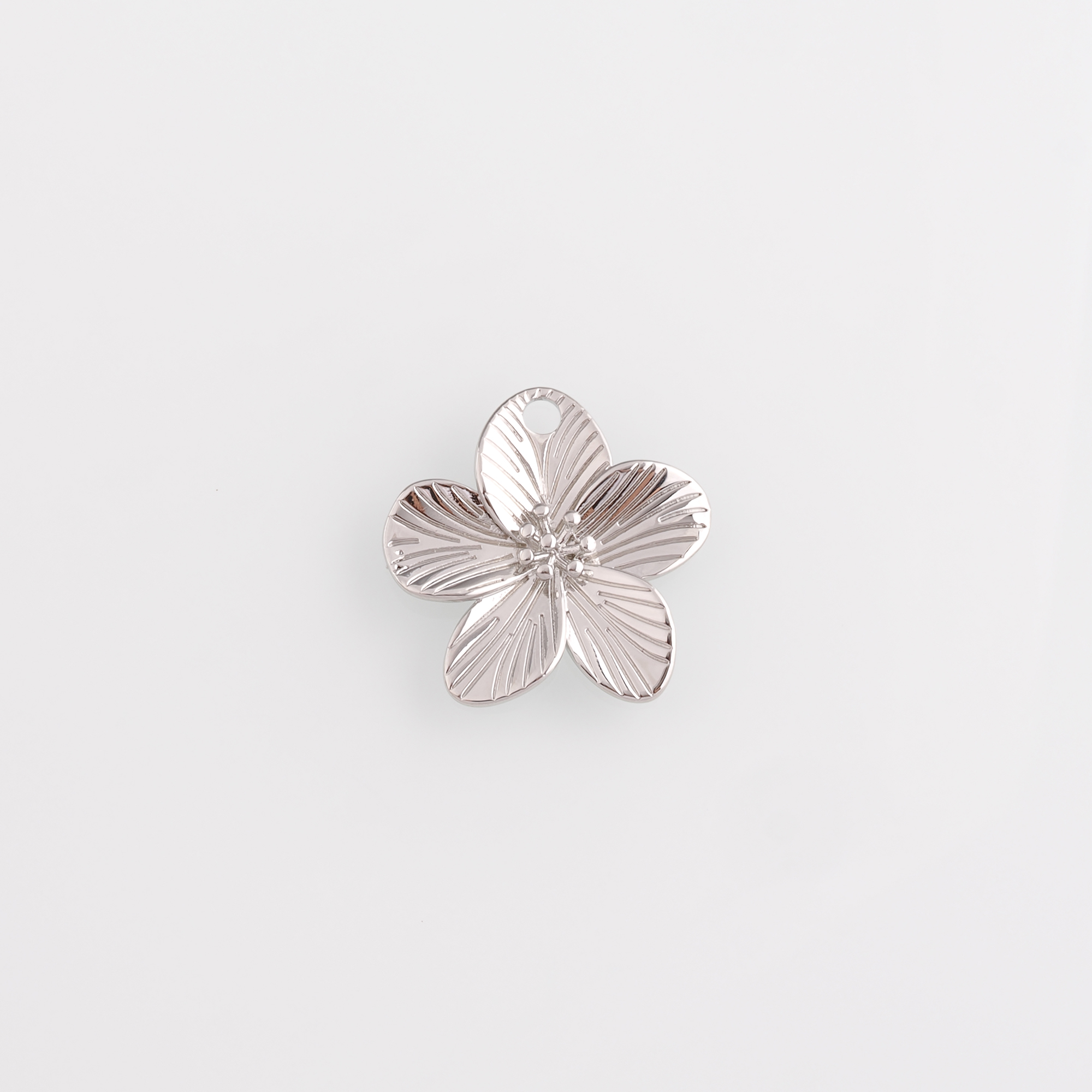 18K Gold Filled Flower Pendant,Dainty Flower Charm Earrings Necklace for DIY Jewelry Making Supply