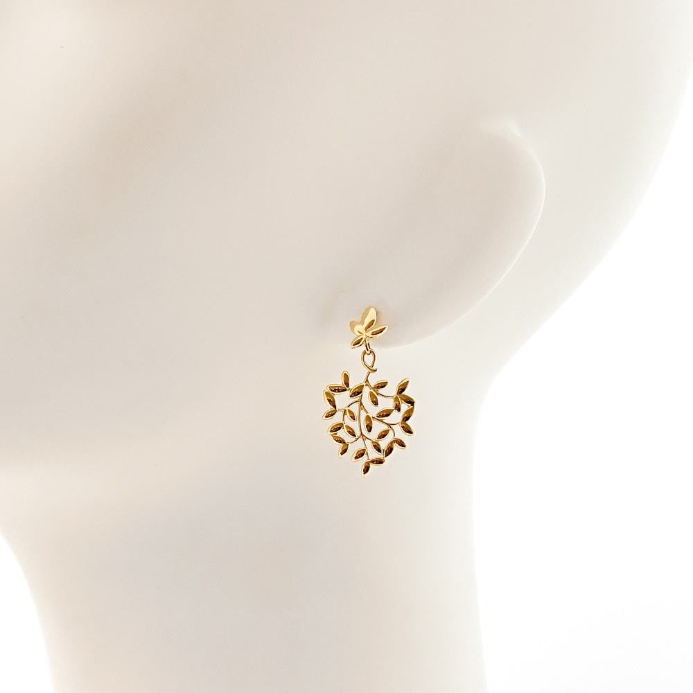 Tiffany & Co. Olive Leaf Paloma Picasso Earrings 18K Yellow Gold