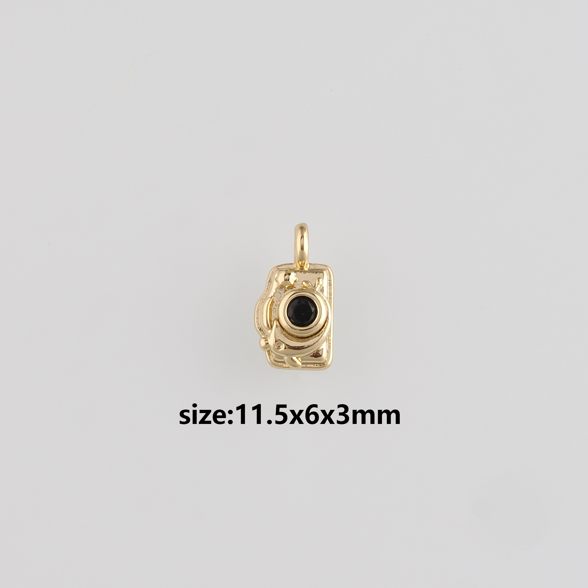 18K Gold Filled Camera Pendant,Camera Charm Earrings Necklace for DIY Jewelry Making Supply
