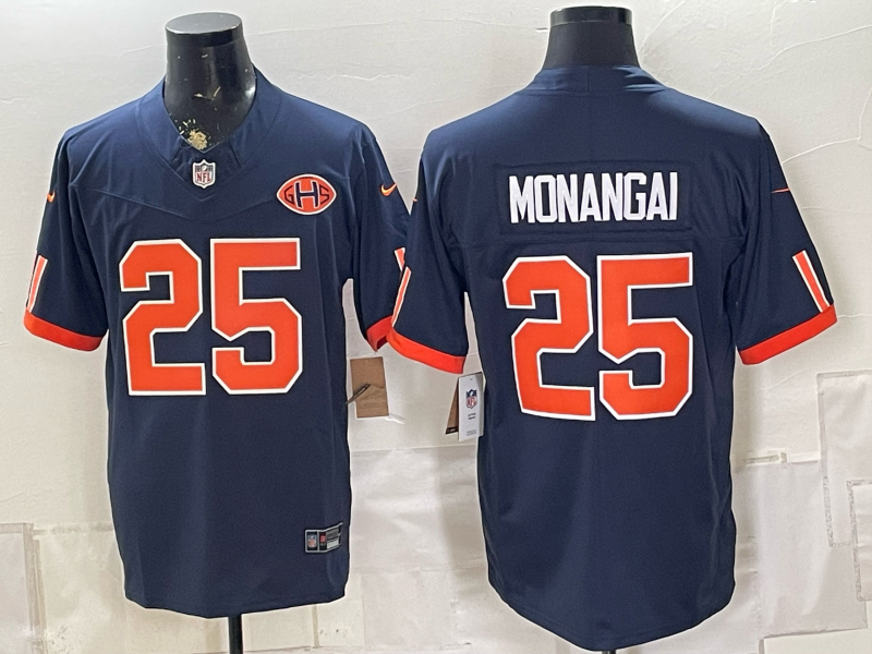 Men's Chicago Bears Kyle Monangai #25 Navy 2026 Rivalries Collection Game Jersey