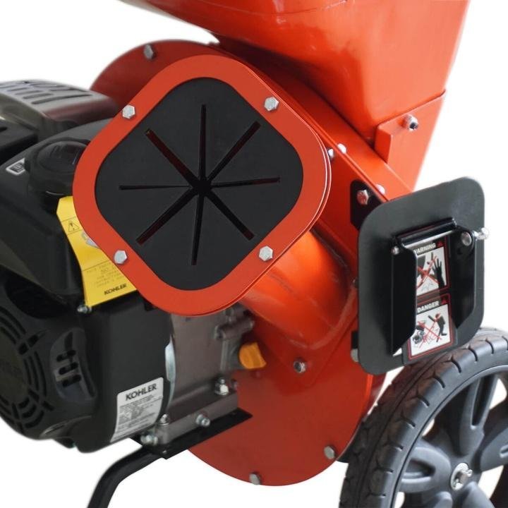196cc Gas Powered Wood Chipper Shredder Shred Branches w/ 6.5hp Kohler Engine