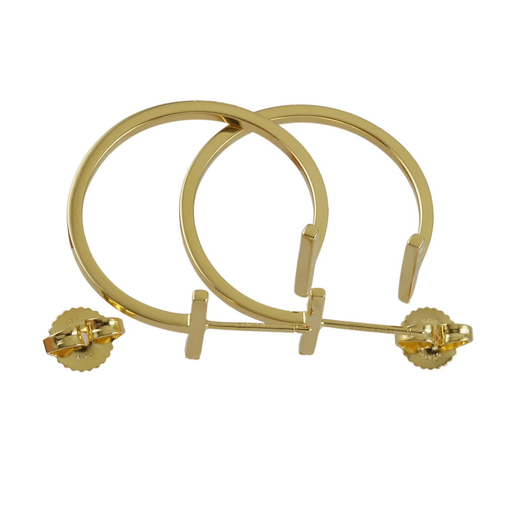 Tiffany & Co. Tiffany T Hoop Earrings 18K Yellow Gold 60011241