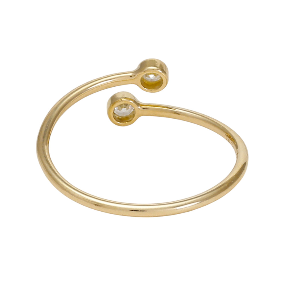 Tiffany & Co. Elsa Peretti Diamond Hoop Ring 18K Yellow Gold 60152537