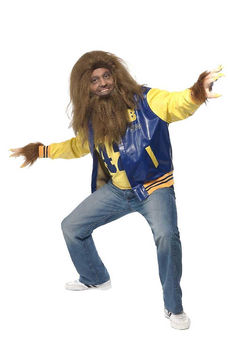 Mens Teen Wolf Costume Halloween Fancy Dress Warewolf