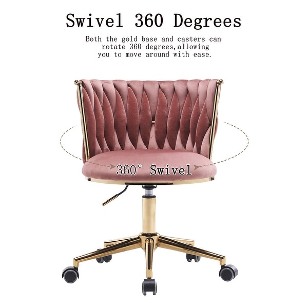 Office Desk Chair,Upholstered Home Office Desk Chairs with Adjustable Swivel Wheels